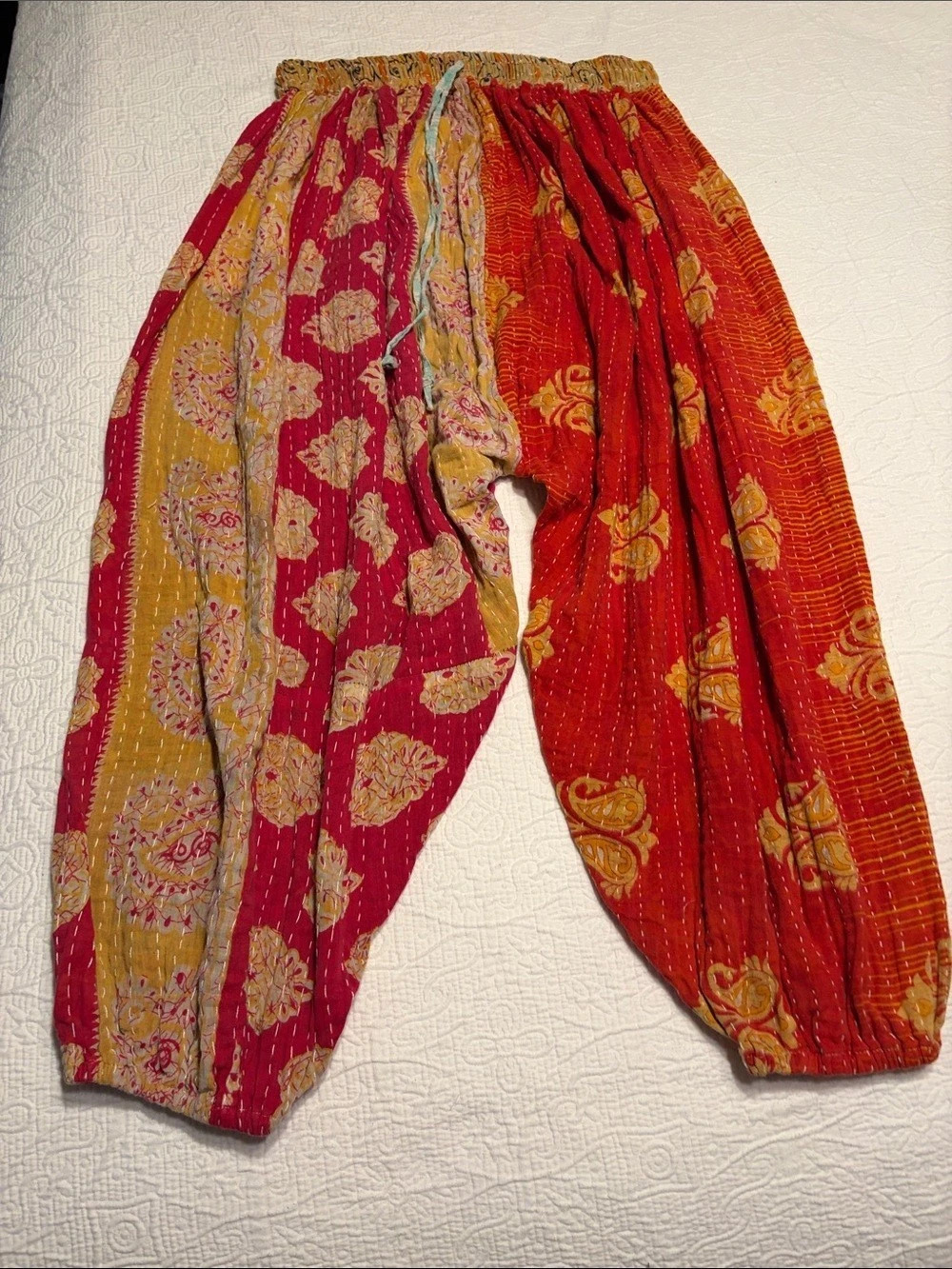 Kantha, (OSFM) Harem Pants in Red, Gold, many patterns BOHO, Oh it’s Bananas!!